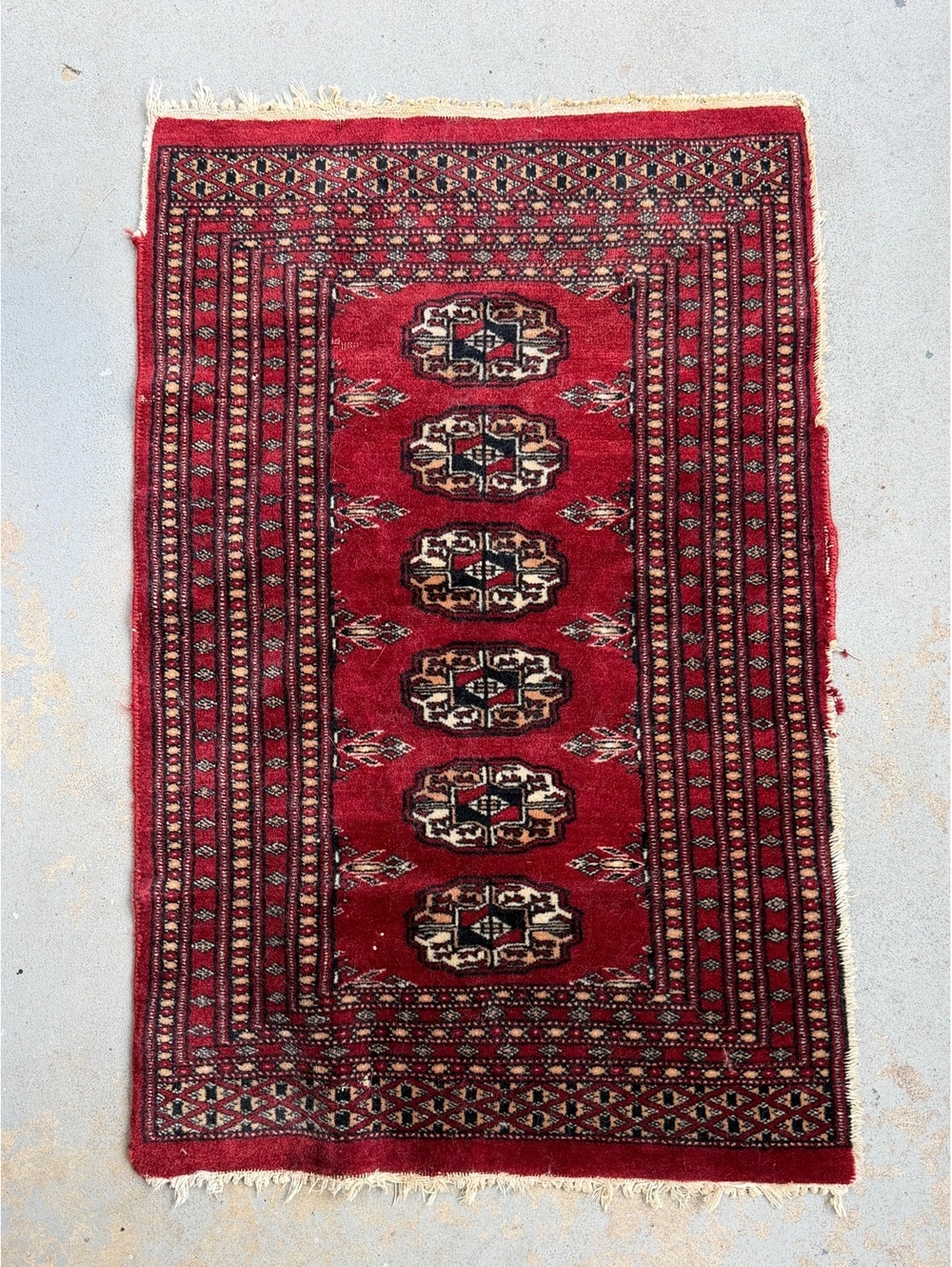 Vintage Afghan Bakhara Wool Rug